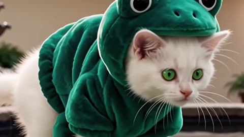 This Frog Cat is TOO CUTE! 🐸🐱💕 You Won't Stop Watching! #Shorts