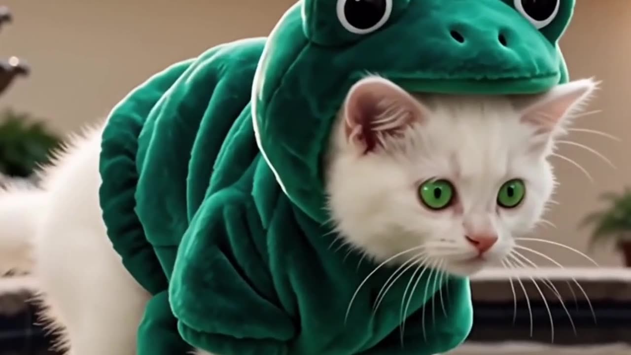 This Frog Cat is TOO CUTE! 🐸🐱💕 You Won't Stop Watching! #Shorts