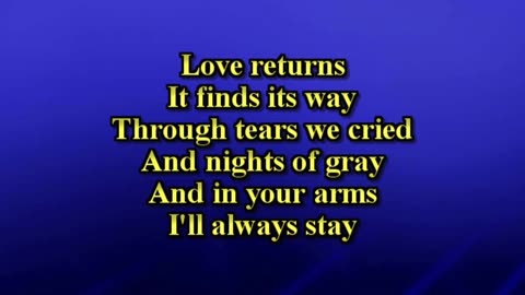 love returns karaoke by kbkaraokeking