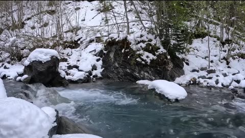 Camping in snow day