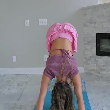 Yoga Girl & Baby Dog