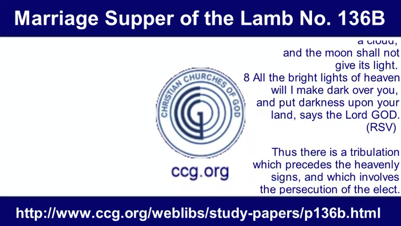 Study Paper - Marriage Supper of the Lamb – No. 136B
