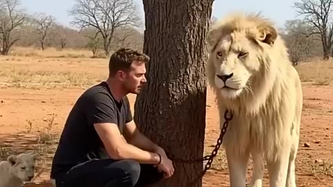 A Lion Cub Asked for Help — A Kind Man Saved Its Father