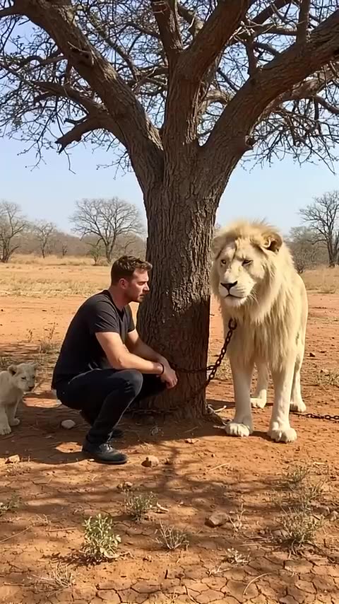 A Lion Cub Asked for Help — A Kind Man Saved Its Father
