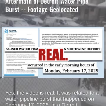 Fact Check: Cars Frozen In Ice On A Street Shows Aftermath of Water Pipe Burst -- Geolocated Video