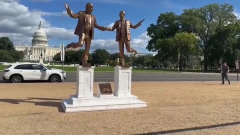 The Epstein-Trump statue has returned to DC