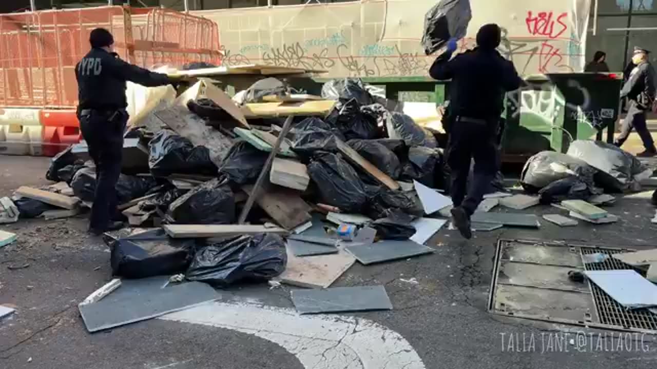 WTF?! Anti-ICE Unloading DUMPSTERS OF TRASH in front of ICE’s garage to block them