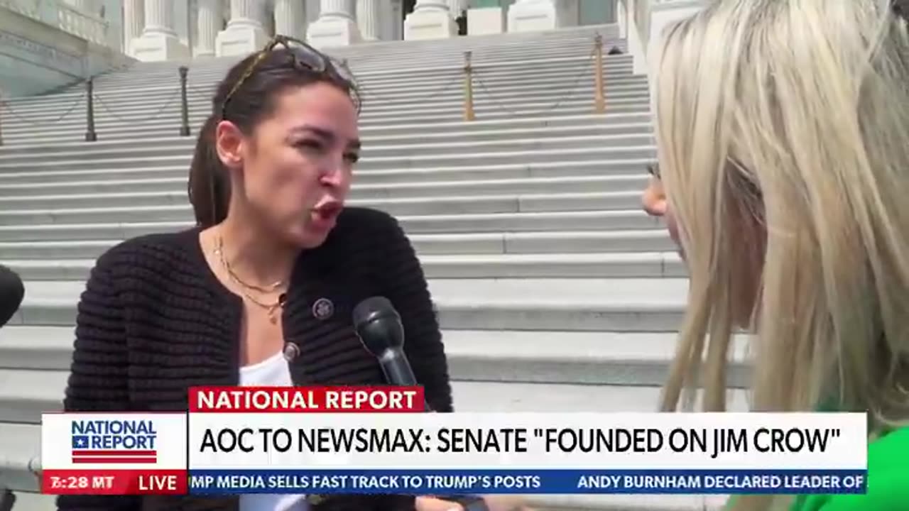 AOC : The U.S. Senate "was founded on, uh, you know, Jim Crow"