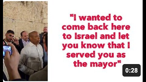 NYC Mayor Eric Adams at the Wailing Wall in Israel