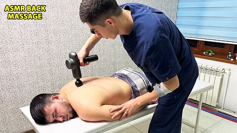 ASMR Back Massage with ASMR Tools on Table