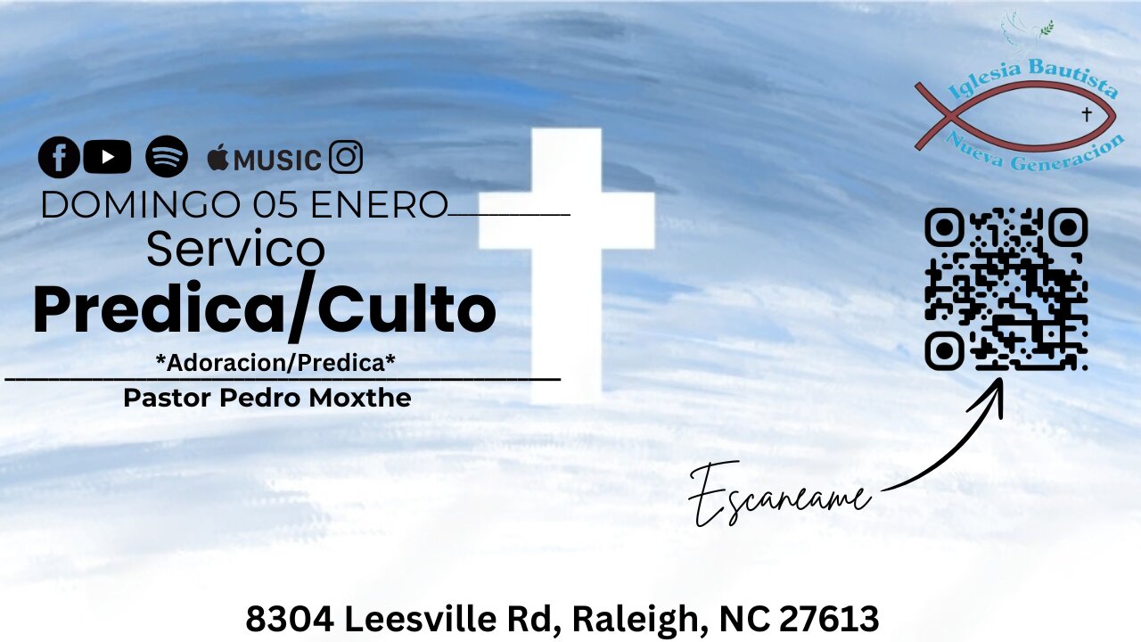 Domingo 05 de Enero del 2025 | Pastor Pedro Moxthe | Raleigh, NC