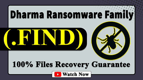 || SOLVED ✅🔘|| FIND (.FIND) Dharma family ransomware virus - removal and decryption