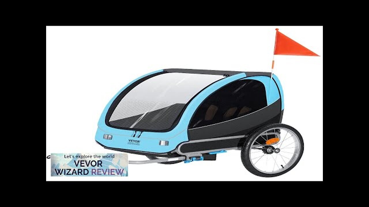 VEVOR Bike Trailer for Toddlers Kids Double Seat 110 lbs Load Tow Review