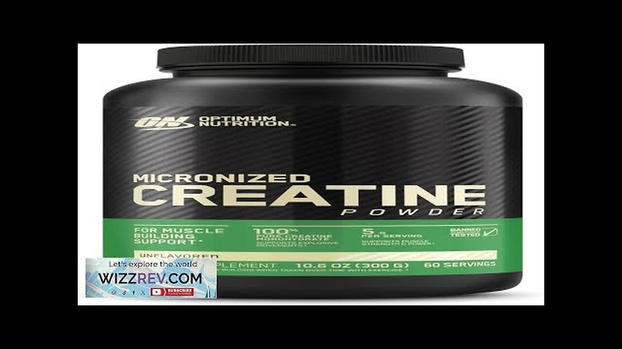 Optimum Nutrition Micronized Creatine Monohydrate Powder Unflavored Keto Friendly 60 Review