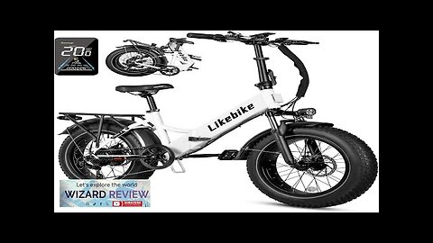 Folding Electric Bike 20" x 4.0 Fat Tire Electric Bicycle48V Lithium Removable Review