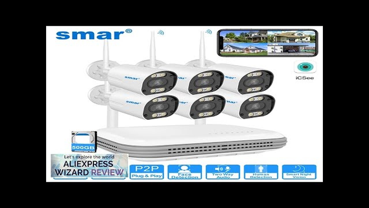 Smar Wireless CCTV System Wifi Camera Kit 3MP/5MP HD Security Audio AI Review