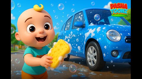 Car Wash Adventure! 🚗 Baby Helps Wash Fire Truck & Cars | Nursery Rhymes & Kids Songs | PashaToonz