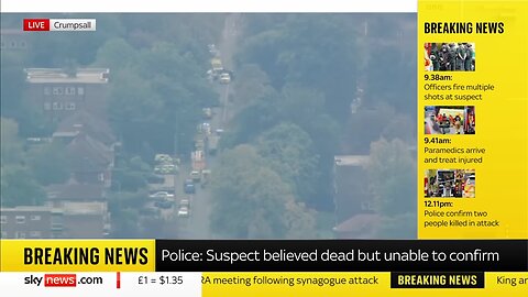 Manchester synagogue attack: Video shows 'suspect' shot by police
