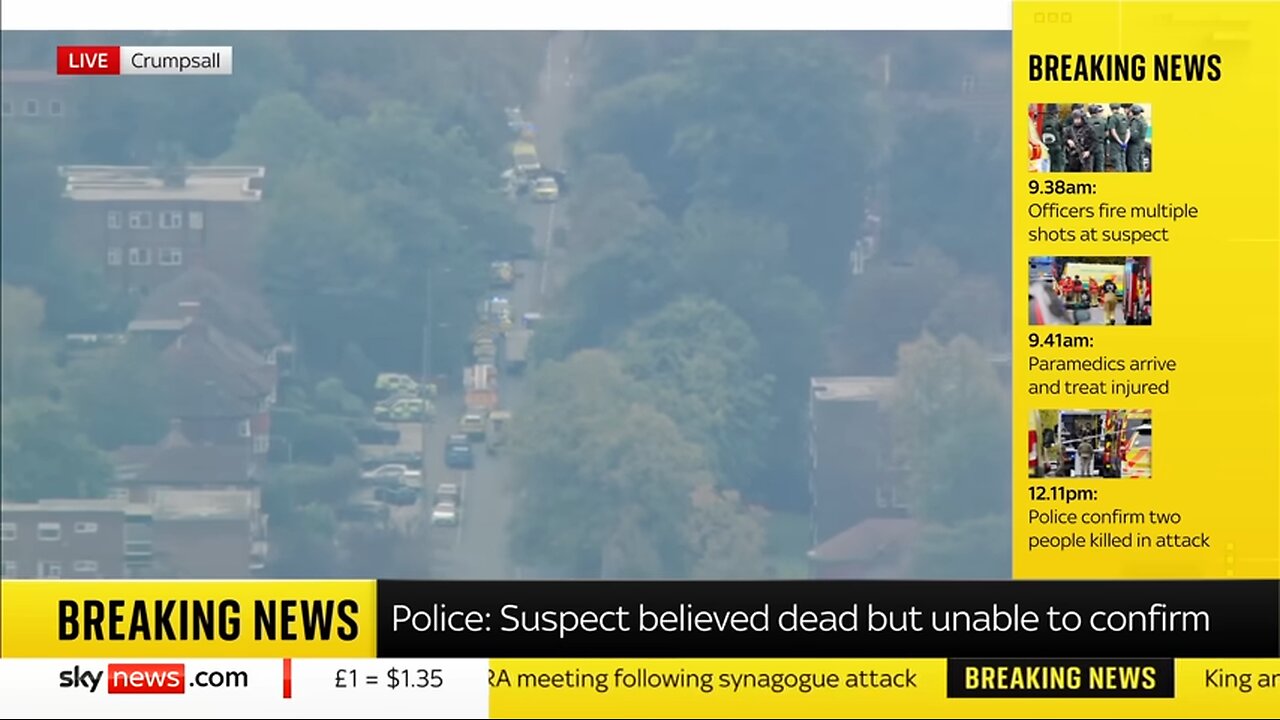 Manchester synagogue attack: Video shows 'suspect' shot by police