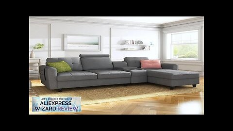 Convertible Sectional Couch L Shaped Sofa with Cup Holders Modern Sectional Sofa Review