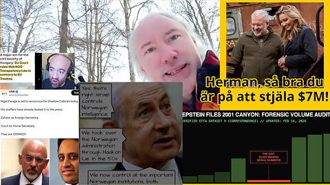 Epsteins plandemi. Muslimer stödjer Boller. James O'Keefe i 🇸🇪. Reforms skuggregering. EU vs 🇭🇺Trump