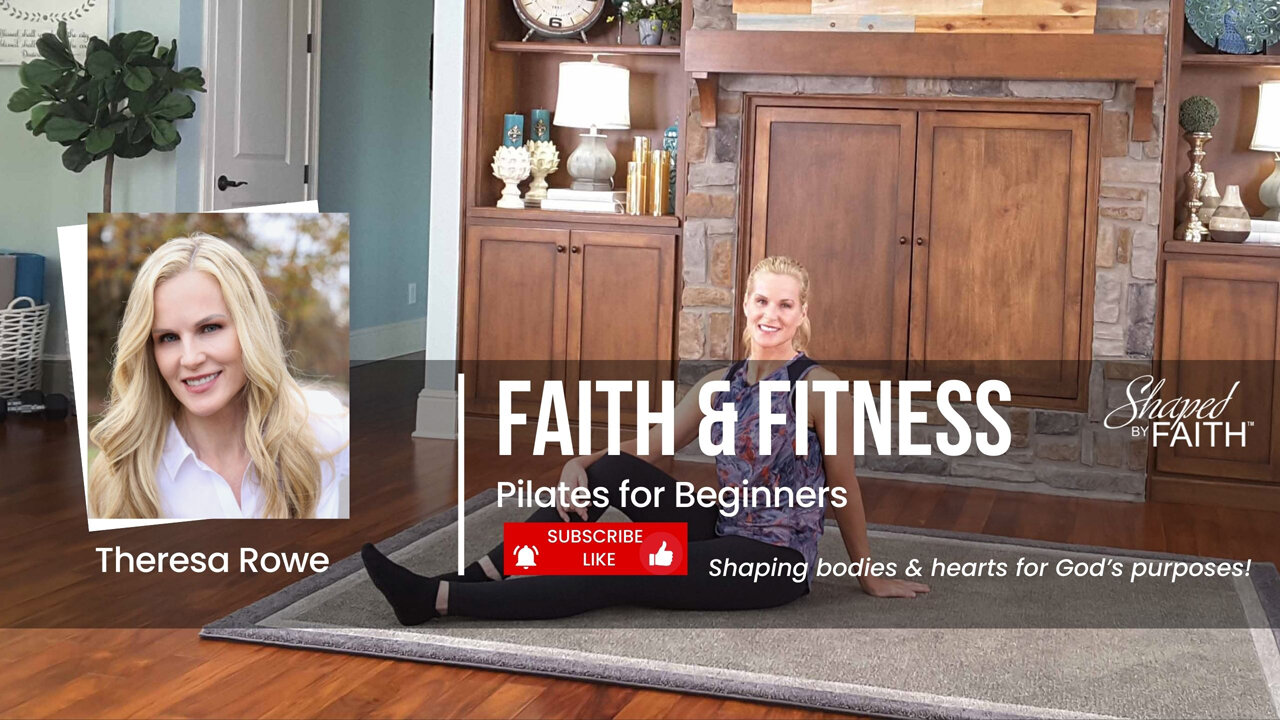 Pilates for Beginners Stretching Strength Workout | Shaped by Faith Christian Fitness