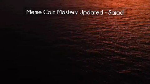 (courseslibrary.com)Meme Coin Mastery Updated - Sajad Course download