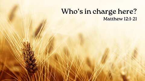 January 26, 2025 // Who’s in Charge Here? // Sunday Morning Worship