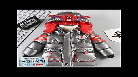 Baby Boy down Coat 2024 Winter Clothes Kids Spiderman Thicken Cotton-Padded Jacket Review