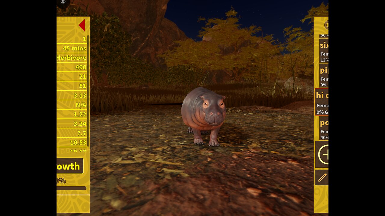 savannah life (playing as hippo)