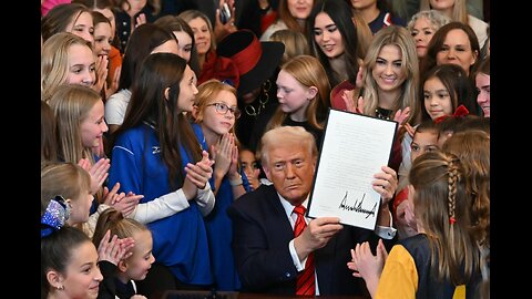 President Trump 'No men's in women's sports'