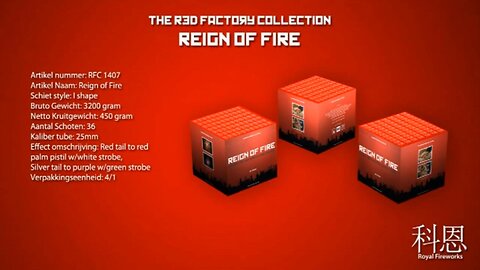 The R3D Factory Collection - Reign Of Fire - 36 Schot Vuurwerk Cake