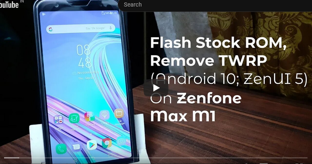 Flash Stock ROM and Remove TWRP on #ZenfoneMaxM1 _ TF