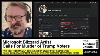 Microsoft Blizzard Artist Calls For Murder of Trump Voters