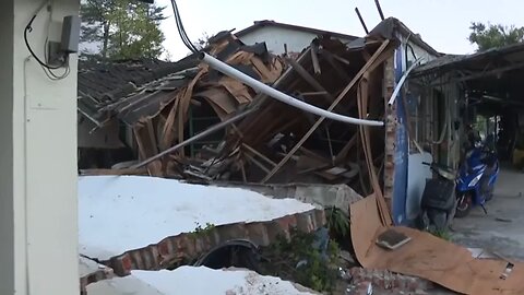 Aftermath of 6.4 magnitude earthquake in Southern Taiwan