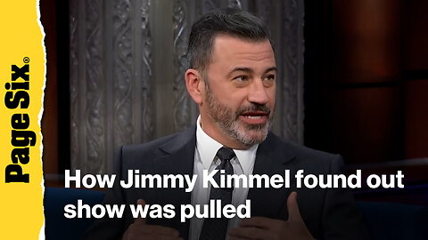 'Shaken' Jimmy Kimmel gives a play-by-play of how he found out show was pulled 'indefinitely'