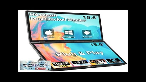 HotYeah Triple Laptop Screen Extender 15.6'' Dual Stacked Monitor (Windows/MAC) USB-C HDMI Review