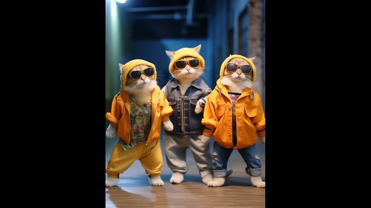 "Dancing Cats: A Purrfectly Groovy Performance!"