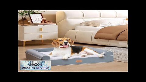 Orthopedic Dog Bed for Medium Dogs Deluxe Plush Waterproof Dog Sofa Review