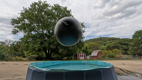 Slow Motion Special Big Black Ball Drop / Splash