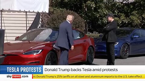 Donald Trump buys a Tesla to boost Elon Musk's struggling stock