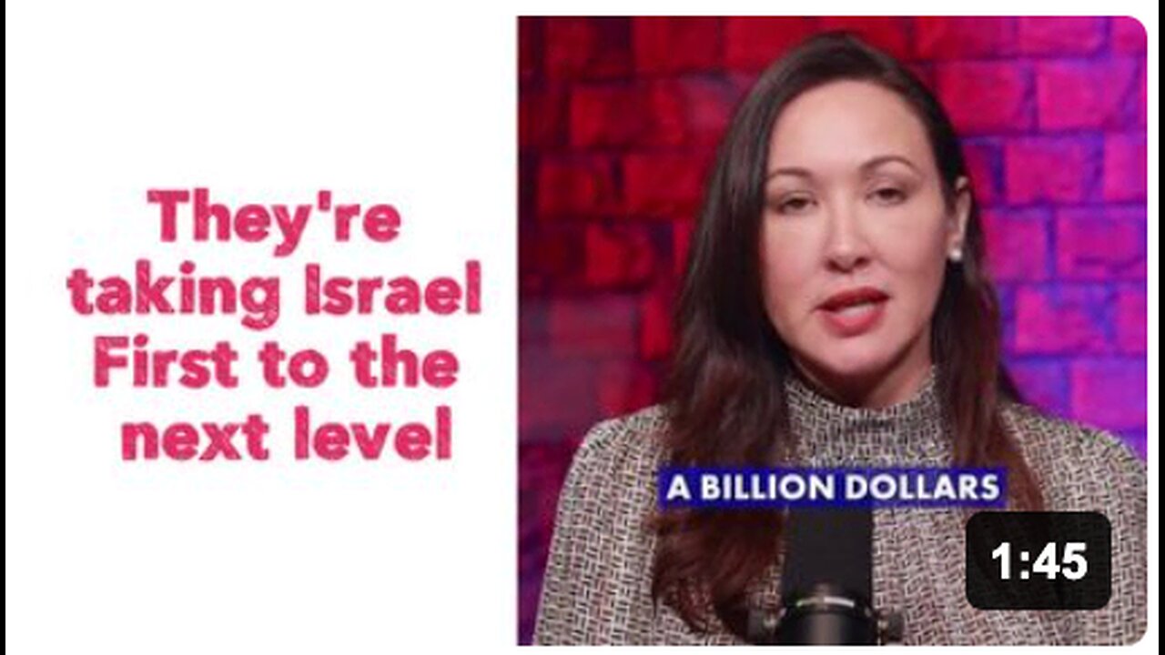 They're taking Israel First to the next level.