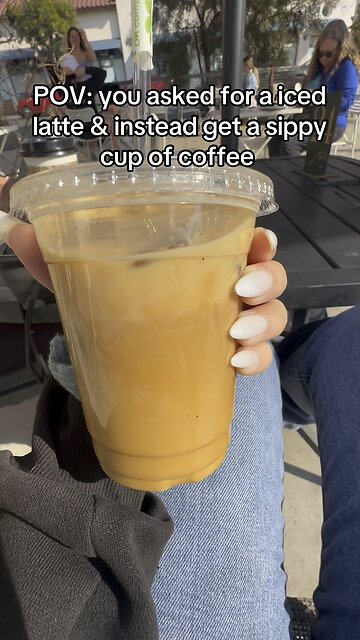 Do you get a sippy cup for coffee? #icedlatte #fyp