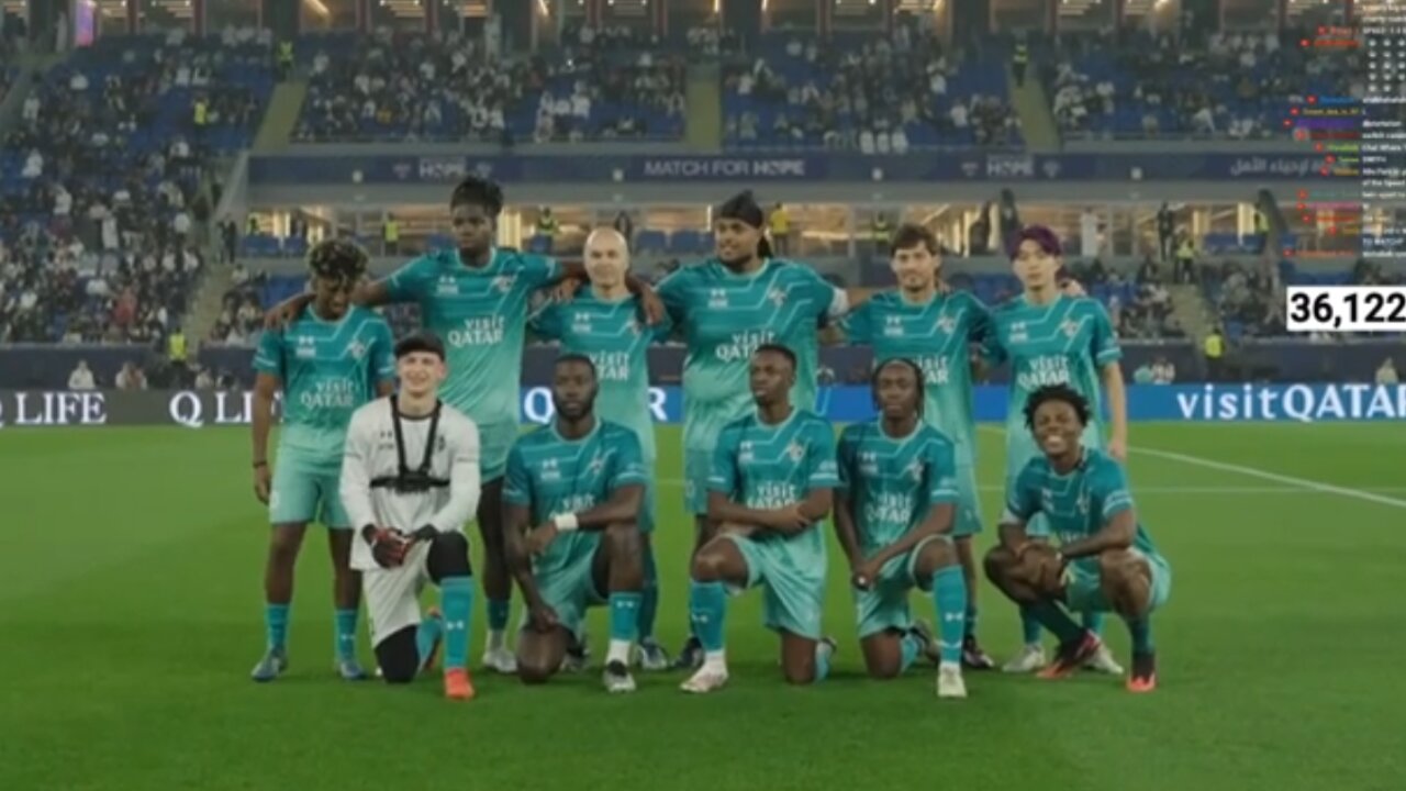 irl Charity Football Match ⚽️ ft. Thierry Henry, Iniesta, KSI, Chunkz & more 🇶🇦 (Match For Hope)