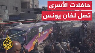 حافلات الأسرى الفلسطينيين المحررين تصل إلى غزة