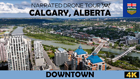 🚁 Downtown Calgary, Alberta🌆🇨🇦 4K Drone