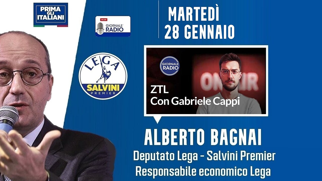 🔴 On. Alberto Bagnai, su Giornale Radio, ospite nella trasmissione radiofonica "ZTL" del 28.01.2025