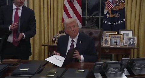 Trump Signs Executive Order After Exec.Order!! He Might run out of Sharpie Markers