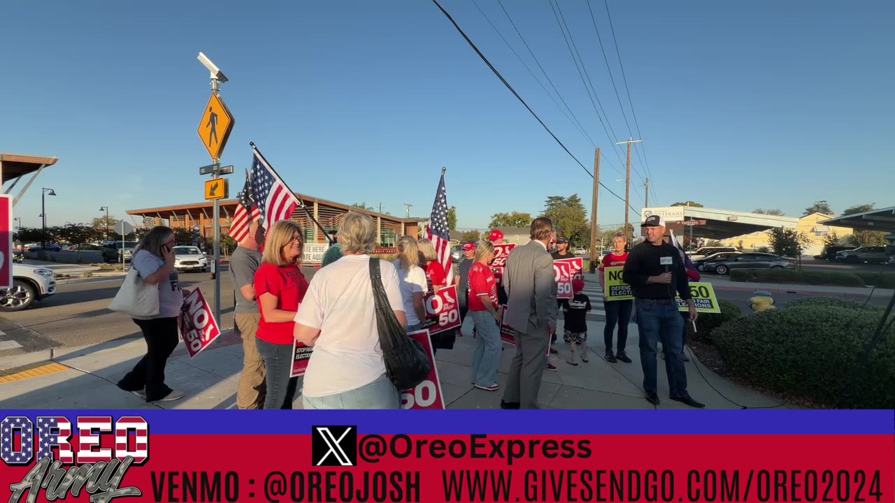 No on Prop 50 - Clovis CA - Polling Station