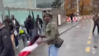 Clashes in France between various African factions.